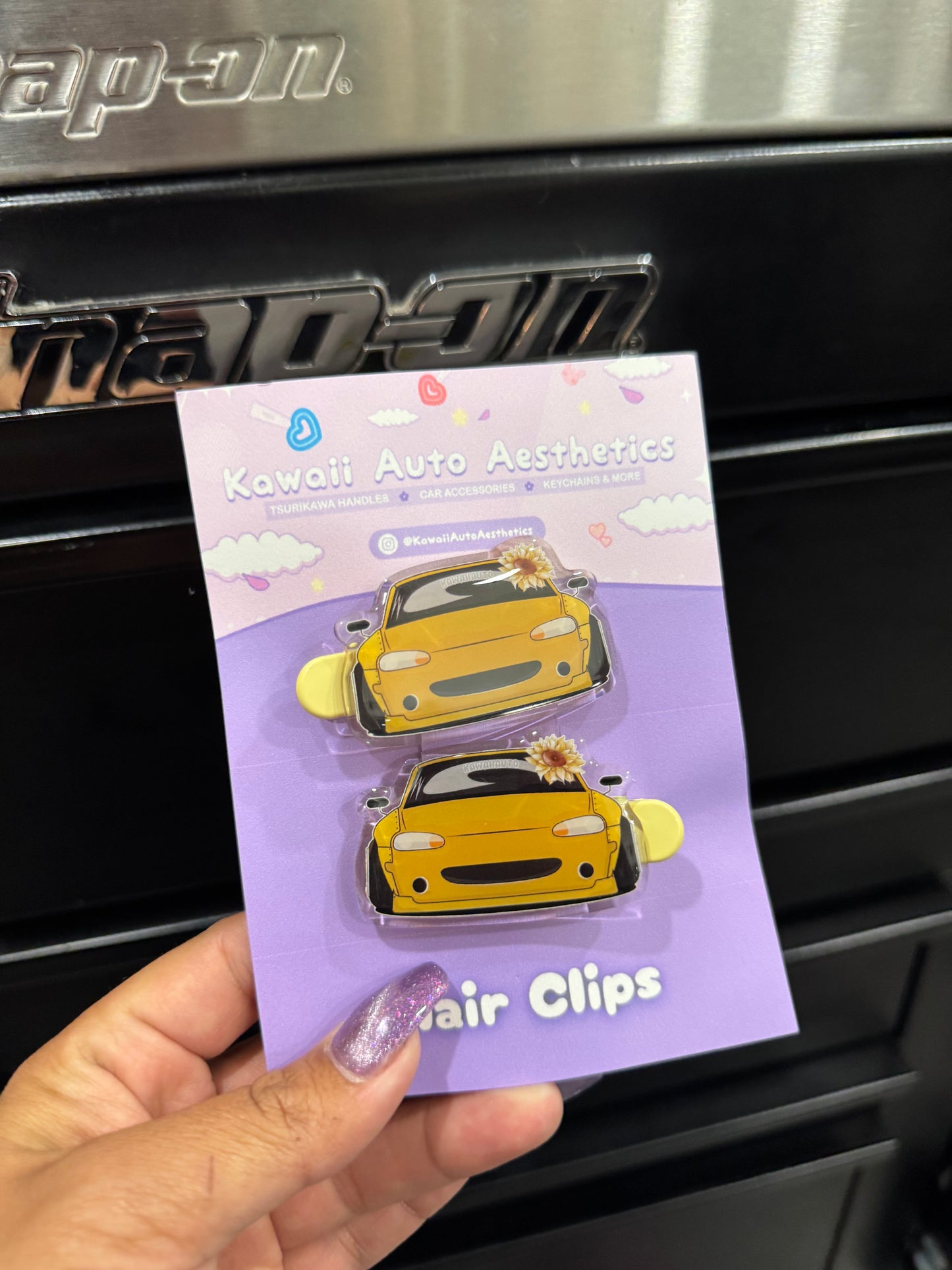 Yellow Miata Hair clips