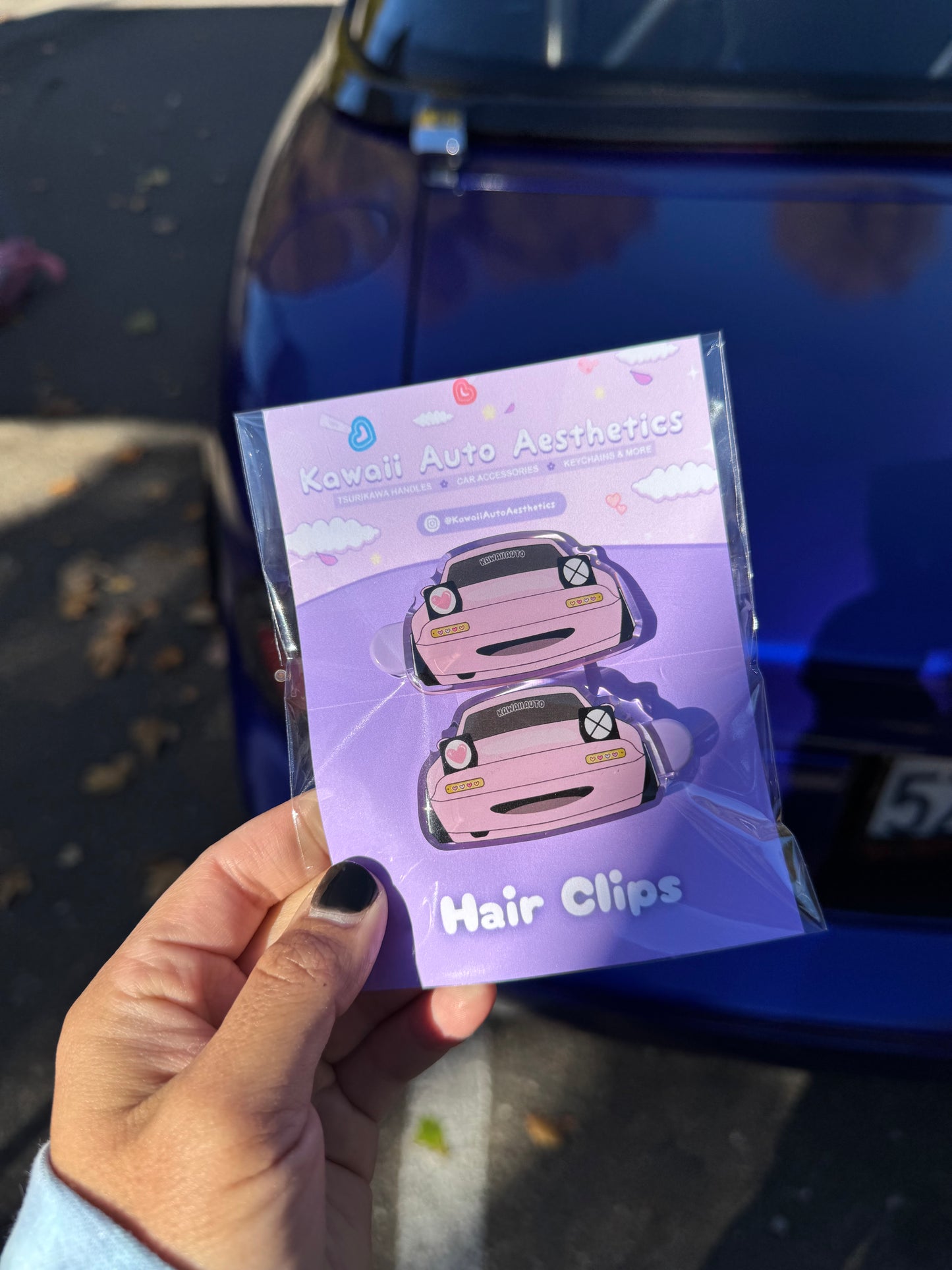 Pink Miata Hair clips
