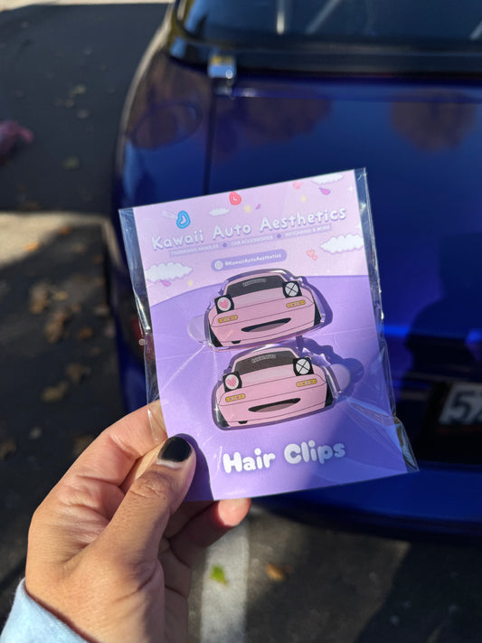 Pink Miata Hair clips